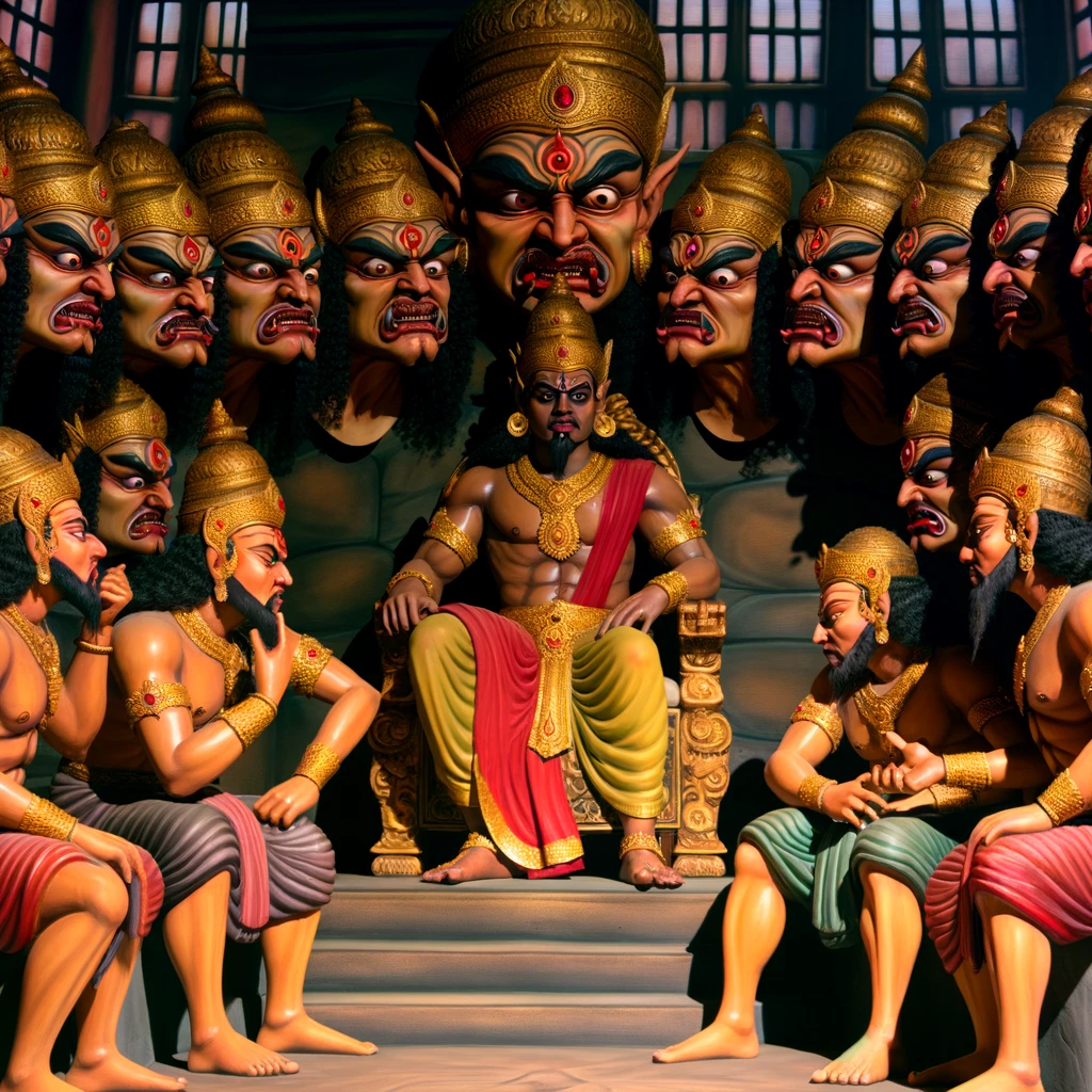 Ravana Consults with his Rakshasas